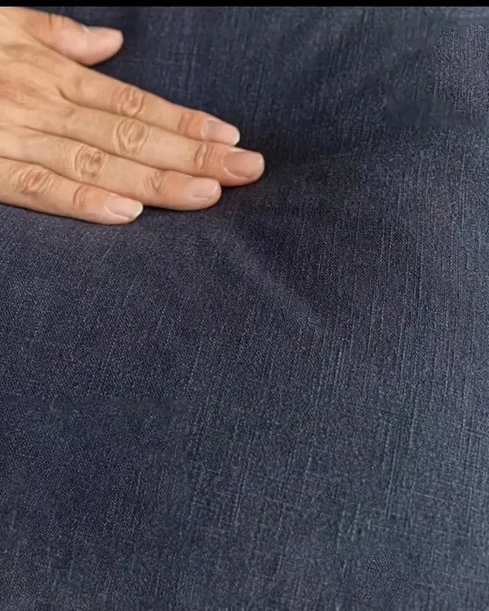 Frayed Edge Navy Blue Cushion Cover 45x45cm - Soft FurnishingsSoft Furnishings - Lulu Loves Home