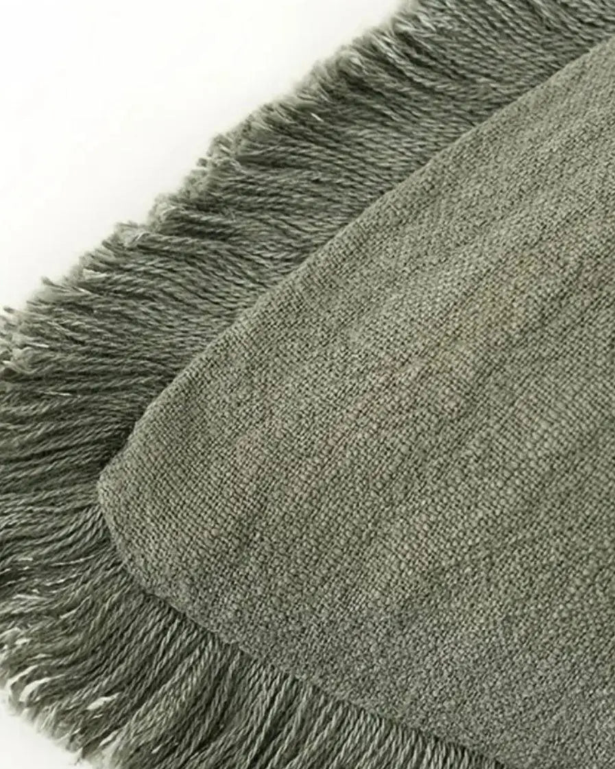 Frayed Edge Olive Green Cushion Cover - Soft FurnishingsSoft Furnishings - Lulu Loves Home