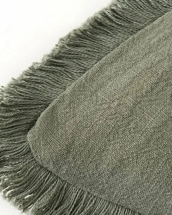 Frayed Edge Olive Green Cushion Cover - Soft FurnishingsSoft Furnishings - Lulu Loves Home