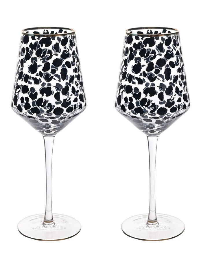 Frida Leopard Print Wine Glasses - Home DecorHome Decor - Lulu Loves Home