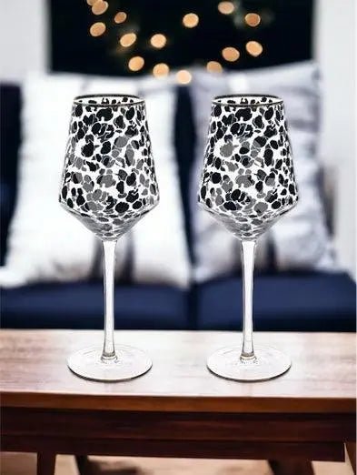 Frida Leopard Print Wine Glasses - Home DecorHome Decor - Lulu Loves Home