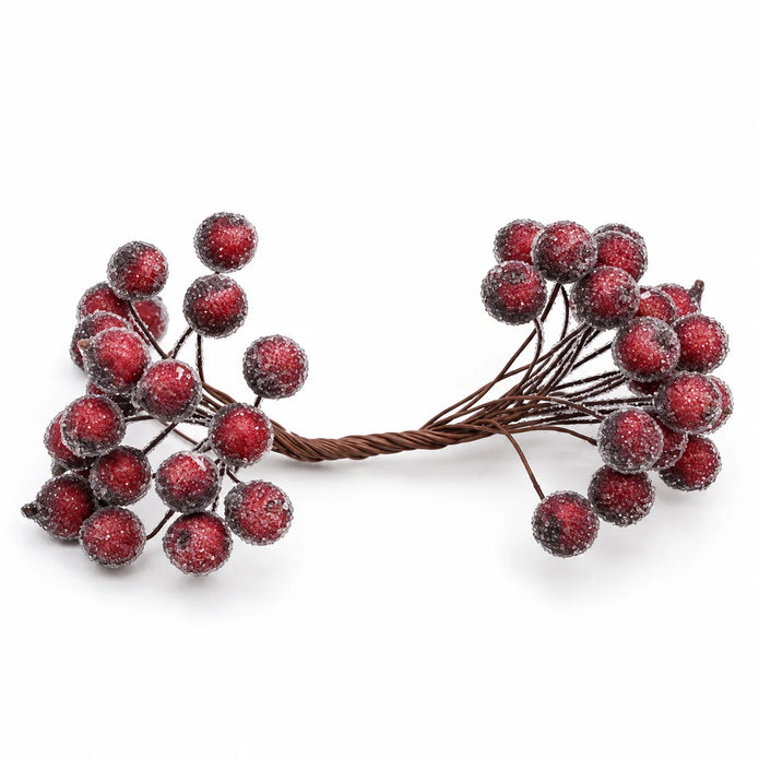 Frosted berry mini stem on a white background