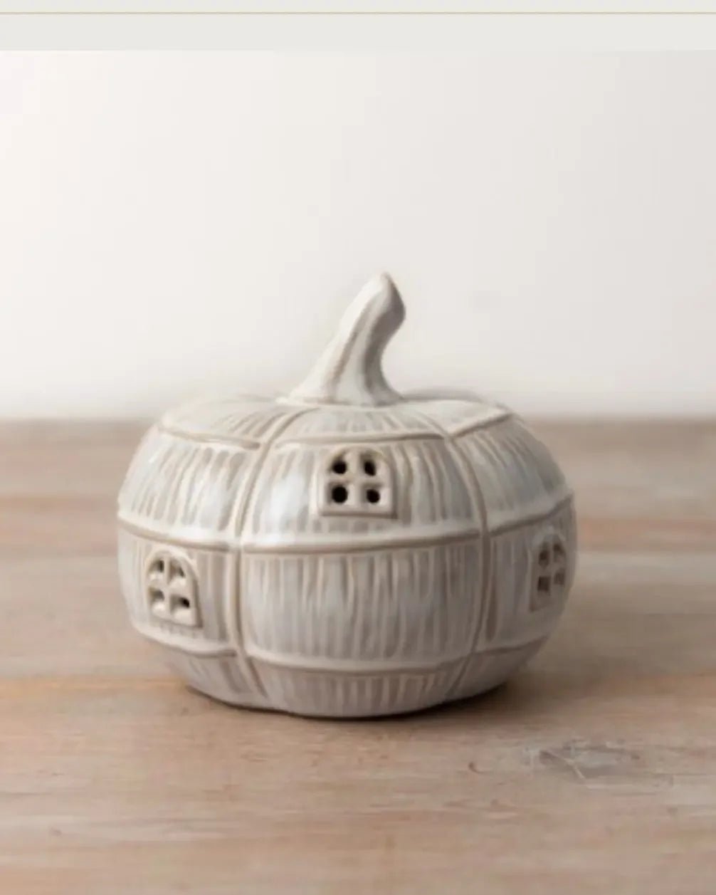 Natural Glazed Ceramic Light Up LED Pumpkin House - Seasonal Decor - AutumnSeasonal Decor - Autumn - Lulu Loves Home