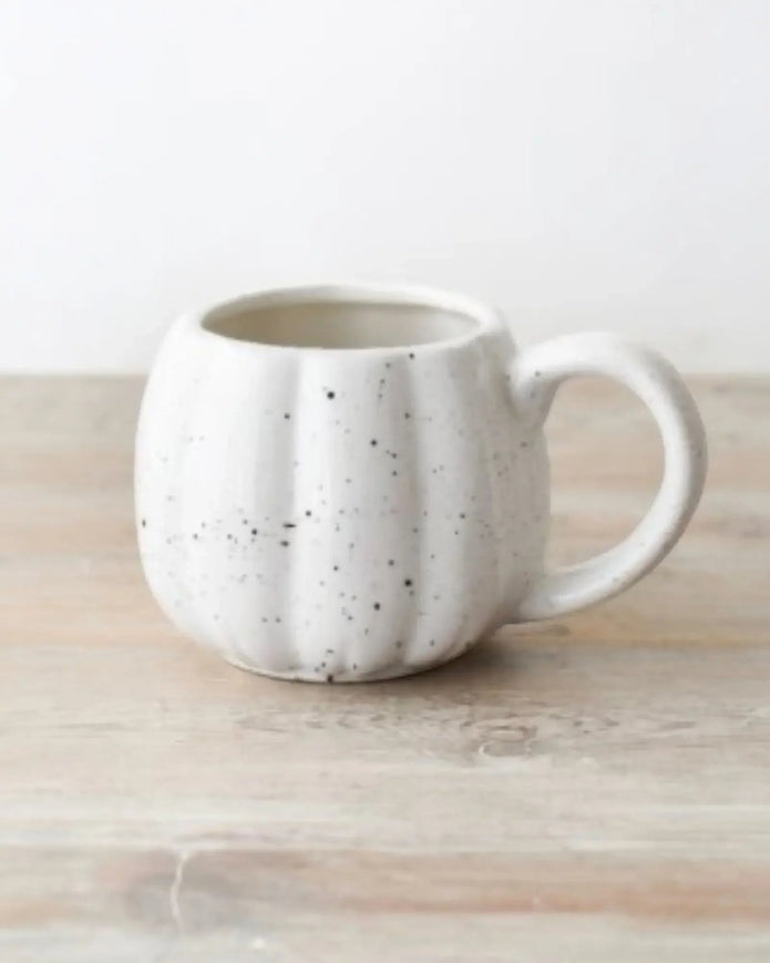 Speckled White Matt Ceramic Pumpkin Mug - Seasonal Decor - AutumnSeasonal Decor - Autumn - Lulu Loves Home