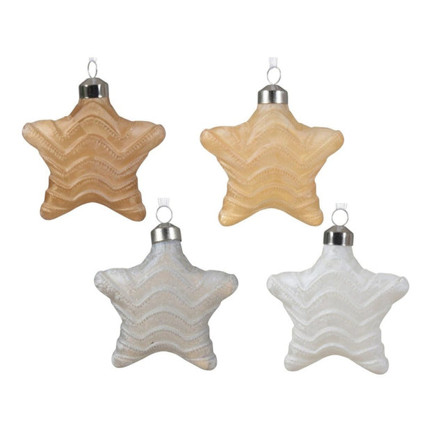 Star Wave Glass Hanging Bauble