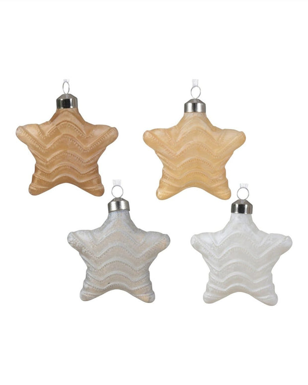 Star Wave Glass Hanging Bauble