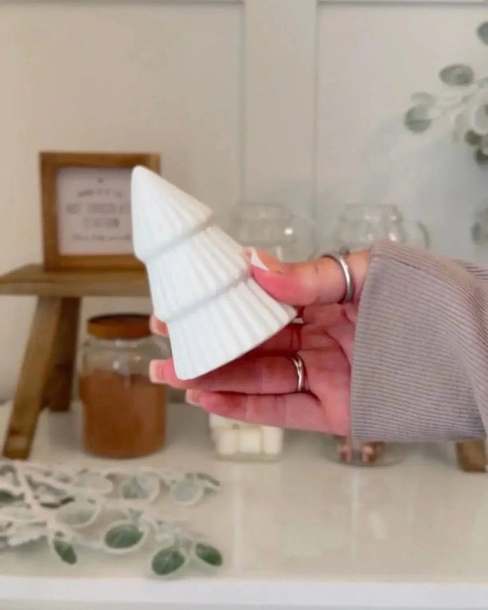 Ribbed Matt White Ceramic Christmas Tree - Seasonal Decor - ChristmasSeasonal Decor - Christmas - Lulu Loves Home
