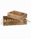 Small wooden slatted crate from Gainsborough Giftware, ideal for home decor and rustic storage.