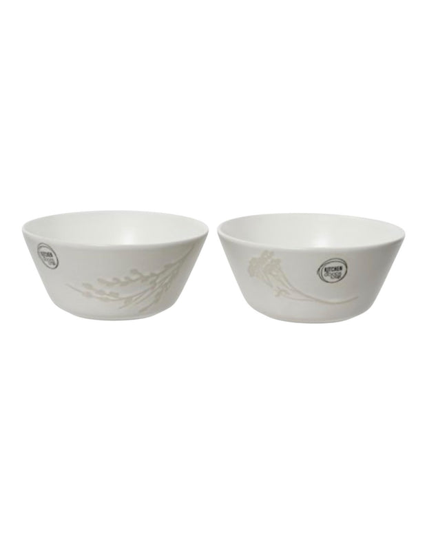 White ceramic floral bowl by Gainsborough Giftware, decorative kitchen and dining ceramic bowl with floral design.