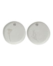 White ceramic floral side plate from Gainsborough Giftware, perfect for kitchen and dining table decor.