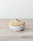 Neutral ceramic bobble vase by Gainsborough Giftware, showcasing a round, textured ceramic vase with a neutral finish.