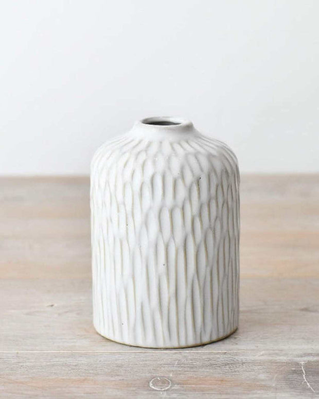 Neutral Ceramic Glazed Small Glazed Vase