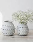 White ceramic Deke vase by Gainsborough Giftware, small decorative vase with smooth finish and elegant design.