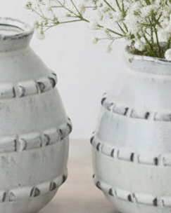 White ceramic Deke vase by Gainsborough Giftware, small decorative vase with a glossy finish and elegant shape.