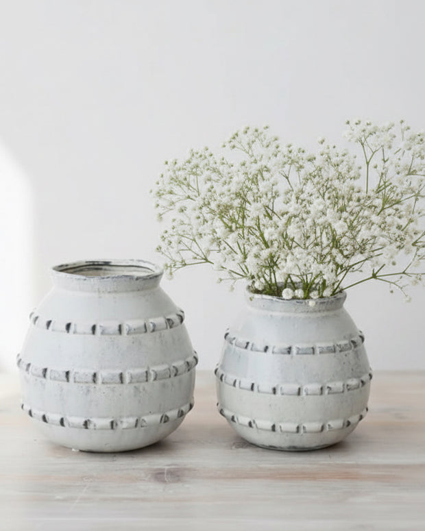 White ceramic Deke vase by Gainsborough Giftware, small decorative vase with smooth finish and elegant design.