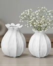 White Poppy Seed Head Vase by Gainsborough Giftware, small decorative ceramic vase featuring a detailed seed head design.