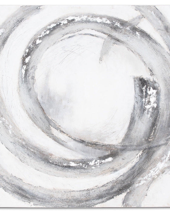 Galaxy Silver And Grey Hand Painted Canvas - Posters, Prints, & Visual ArtworkPosters, Prints, & Visual Artwork - Lulu Loves Home