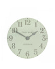 Thomas Kent 12-inch Arabic wall clock in pearl green, stylish clock with Arabic numerals, by Gallery Direct.