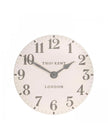 Thomas Kent 12-inch Arabic wall clock in shy pink, stylish clock by Gallery Direct featuring bold Arabic numerals and modern design.