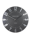 Thomas Kent 12-inch Mulberry wall clock in graphite silver with a modern, sleek design, perfect for stylish home decor.