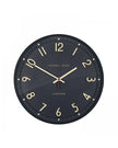 Thomas Kent 14-inch Tresco wall clock by Gallery Direct in charcoal, featuring a modern round design and clean style.