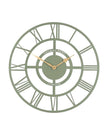 Thomas Kent 16-inch Bright Star wall clock in olive green with bold design, perfect for modern home decor.
