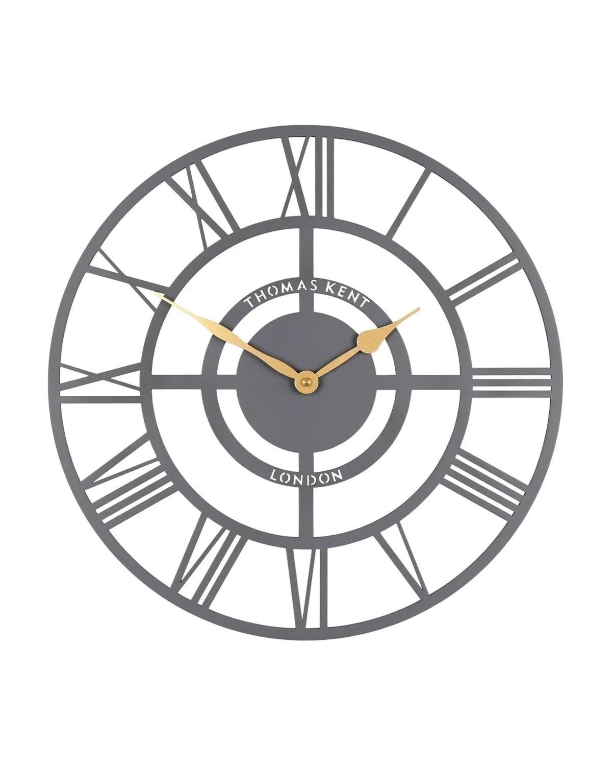 Thomas Kent 16-inch Bright Star wall clock in slate grey from Gallery Direct, with a modern design and clear clock face.