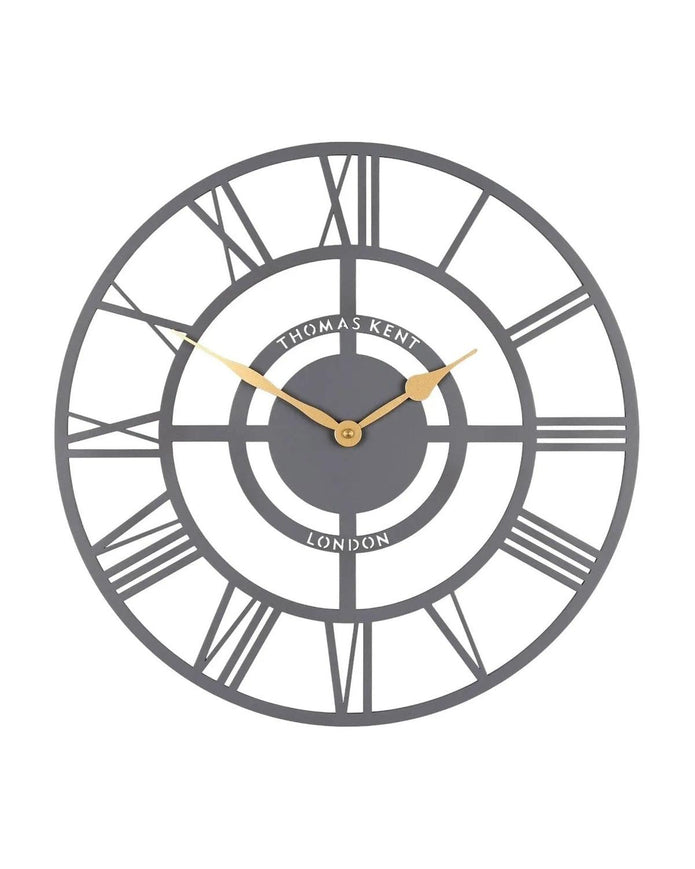 Thomas Kent 16-inch Bright Star wall clock in slate grey from Gallery Direct, with a modern design and clear clock face.