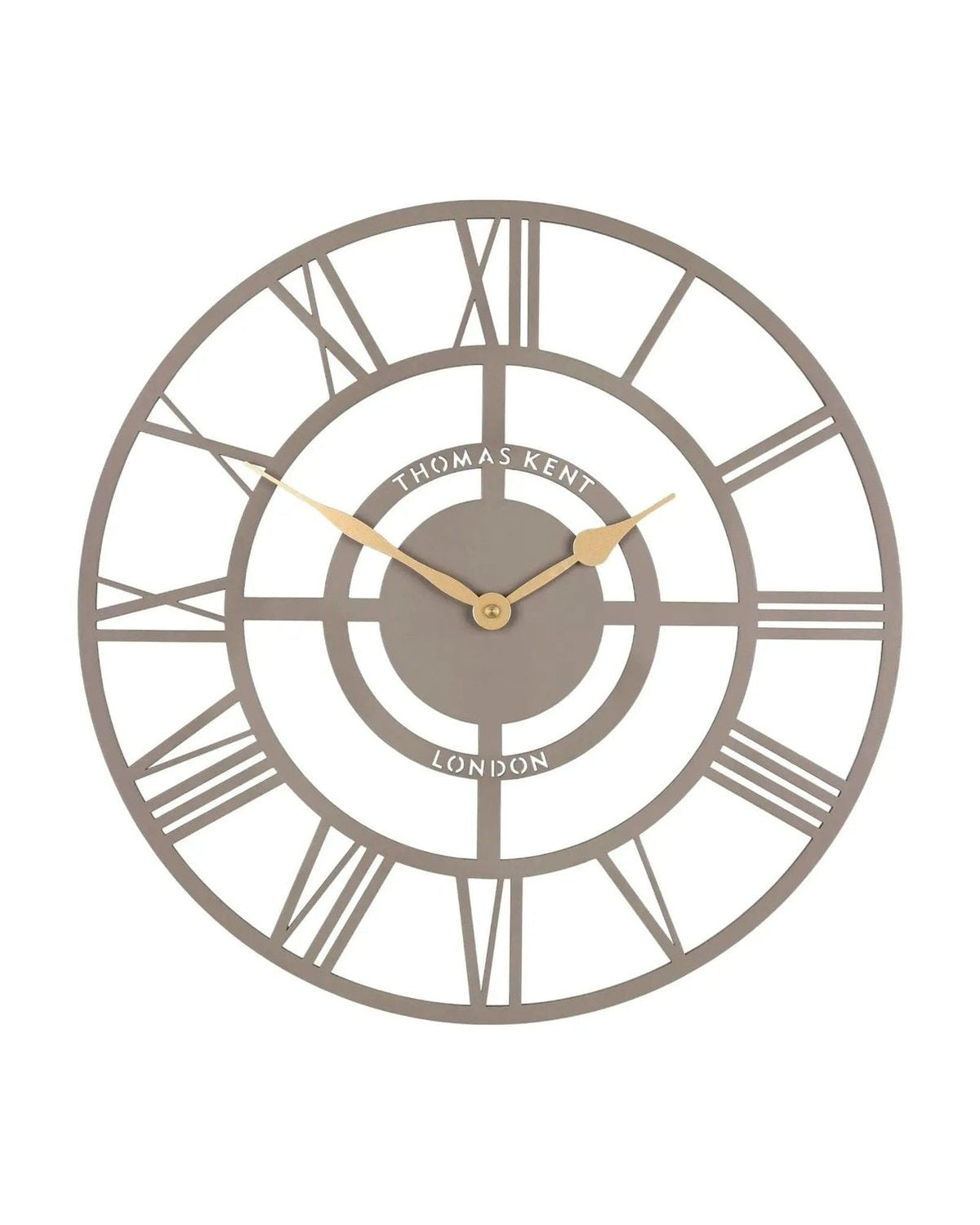 Thomas Kent 16-inch Bright Star Wall Clock by Gallery Direct with Sparrow Brown finish, featuring a classic round design.