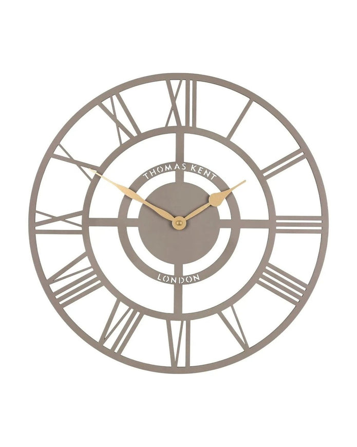 Thomas Kent 16-inch Bright Star Wall Clock by Gallery Direct with Sparrow Brown finish, featuring a classic round design.