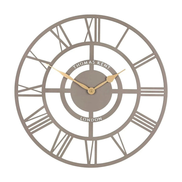 Thomas Kent 16-inch Bright Star Wall Clock by Gallery Direct with Sparrow Brown finish, featuring a classic round design.