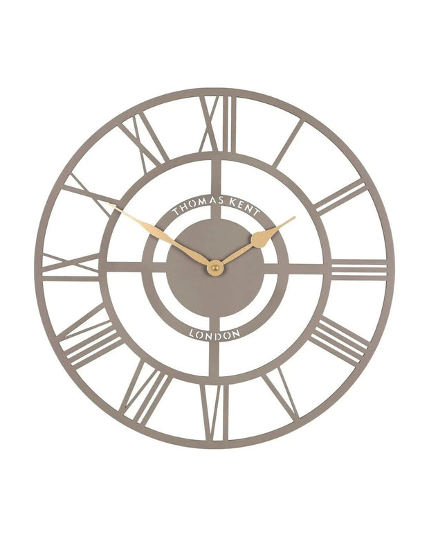 Thomas Kent 16-inch Bright Star Wall Clock by Gallery Direct with Sparrow Brown finish, featuring a classic round design.