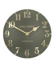 Thomas Kent 20-inch Arabic wall clock in lichen green, stylish clock from Gallery Direct featuring bold Arabic numerals.