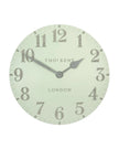 Thomas Kent 20-inch Arabic wall clock in Pearl Green, showcasing a stylish clock with Arabic numerals and modern design.