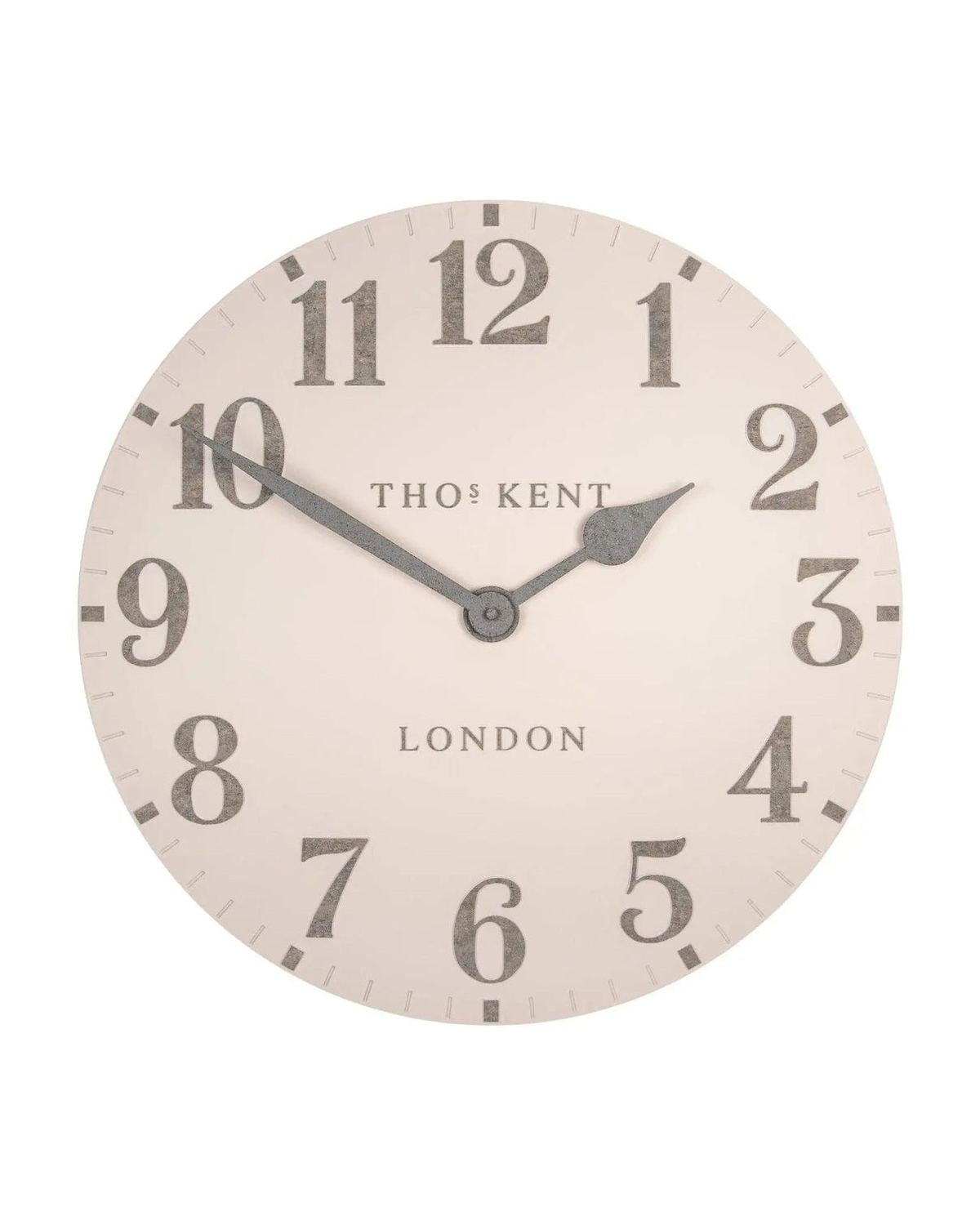 Thomas Kent 20-inch Arabic wall clock from Gallery Direct in shy pink with stylish modern design, perfect for contemporary decor.