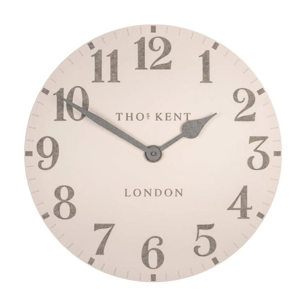 Thomas Kent 20-inch Arabic wall clock from Gallery Direct in shy pink with stylish modern design, perfect for contemporary decor.