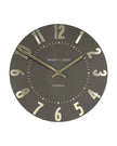 Thomas Kent 20-inch Mulberry wall clock in espresso brown, featuring a stylish round design from Gallery Direct.