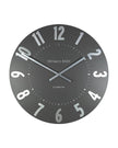 Thomas Kent 20-inch Mulberry wall clock by Gallery Direct featuring a graphite silver finish, modern design, and clear clock face.