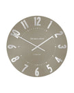 Thomas Kent 20-inch Mulberry wall clock by Gallery Direct, featuring a mocha taupe finish and classic clock face design.