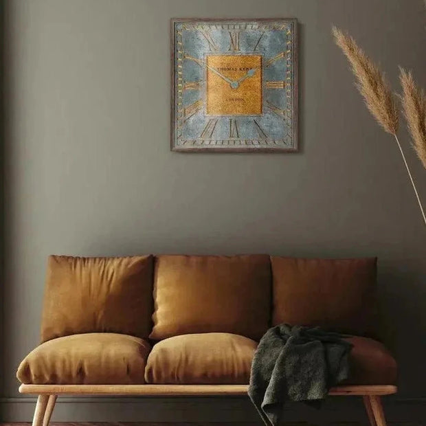 Thomas Kent 24-inch Square Florentine Clock by Gallery Direct, featuring a stylish vintage design and a square shape.