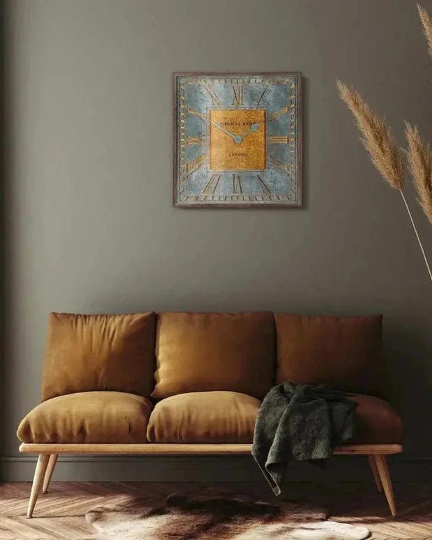 Thomas Kent 24-inch Square Florentine Clock by Gallery Direct, featuring a stylish vintage design and a square shape.
