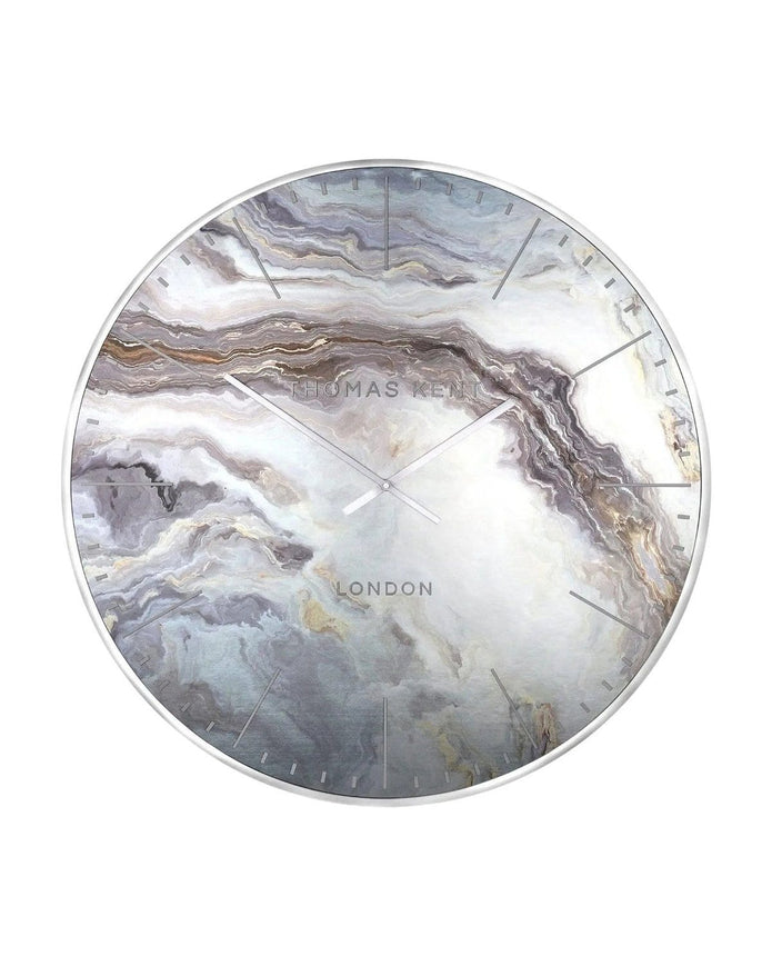 Thomas Kent 26-inch Oyster Large Grand Clock in Glacier color, wall clock with elegant design and modern style.