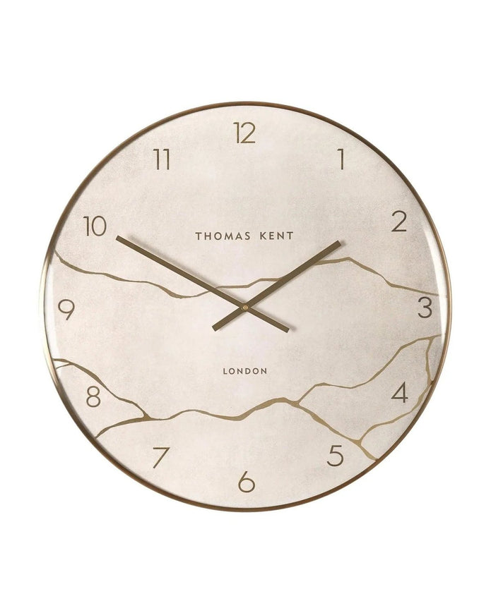 Thomas Kent 26-inch Oyster Large Grand Clock by Gallery Direct featuring a stone finish and classic clock design.