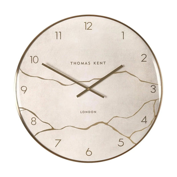 Thomas Kent 26-inch Oyster Large Grand Clock by Gallery Direct featuring a stone finish and classic clock design.