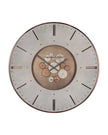 Thomas Kent 30-inch Clocksmith Grand Clock with bronze cog design by Gallery Direct, showcasing intricate clock details.
