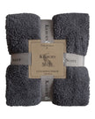 Charcoal grey Teddy throw blanket from Gallery Direct, soft and plush furnishings for cozy home decor.