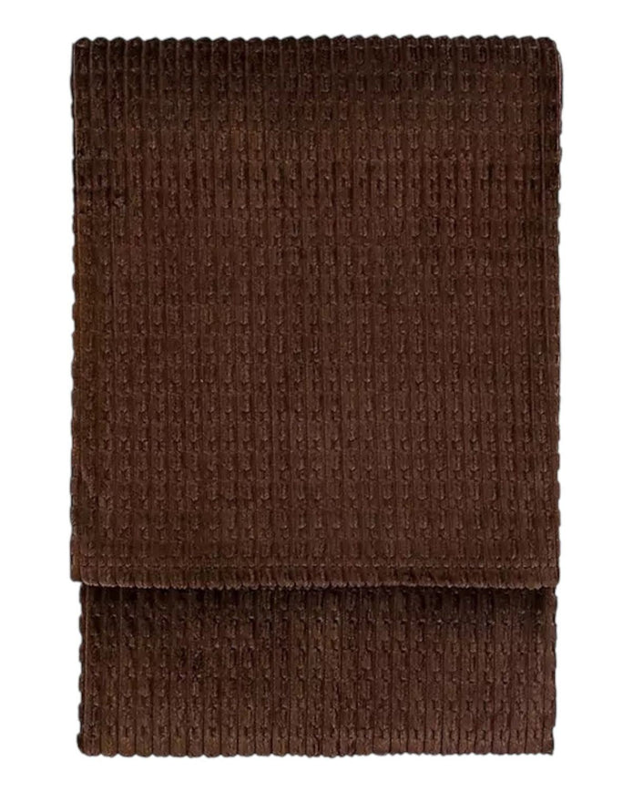Winson Flannel Chocolate Throw from Gallery Direct, soft and cozy flannel blanket in rich chocolate color for home decor.
