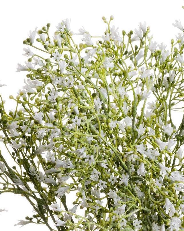 Artificial tall Gypsophila stem by Gisela Graham, showcasing delicate white faux flowers for home botanical decor.
