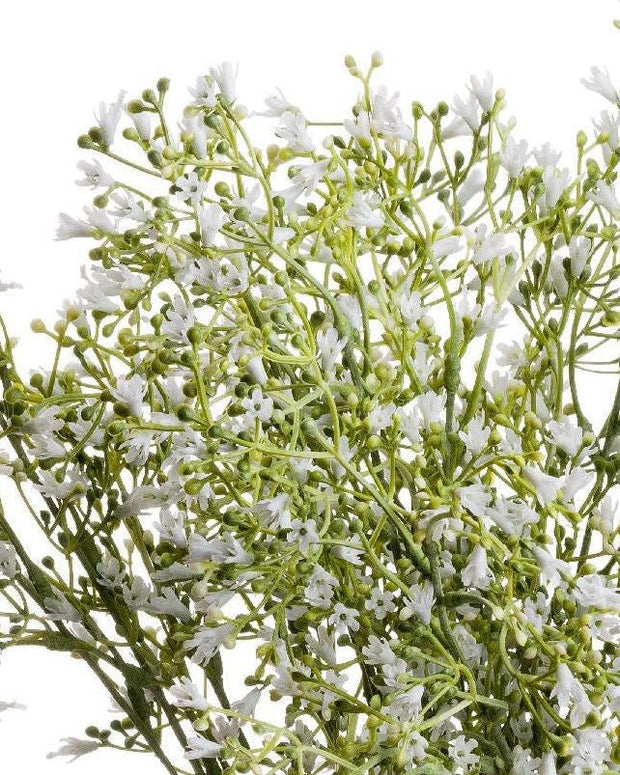 Artificial tall Gypsophila stem by Gisela Graham, showcasing delicate white faux flowers for home botanical decor.