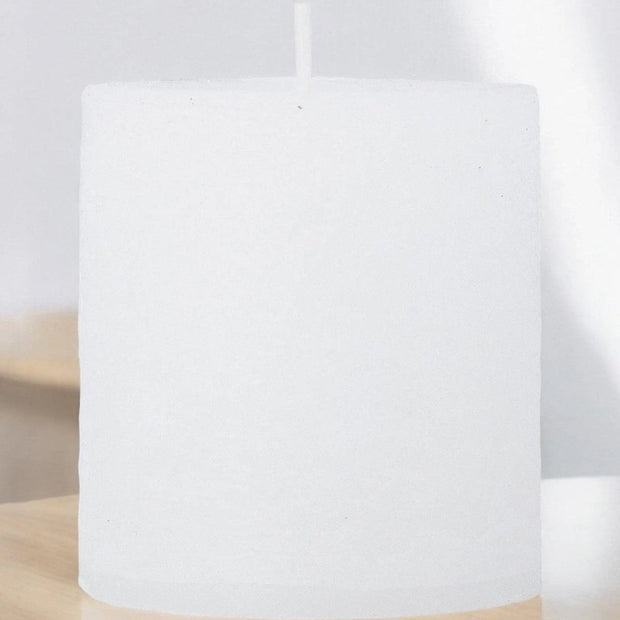 White wax pillar candle from Gisela Graham, showcasing a smooth, tall candle ideal for home decor and ambiance.